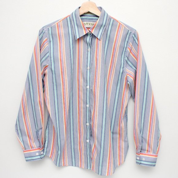 Orvis Button Up Long Sleeve Shirt Carefree Sz 8 - Picture 1 of 4